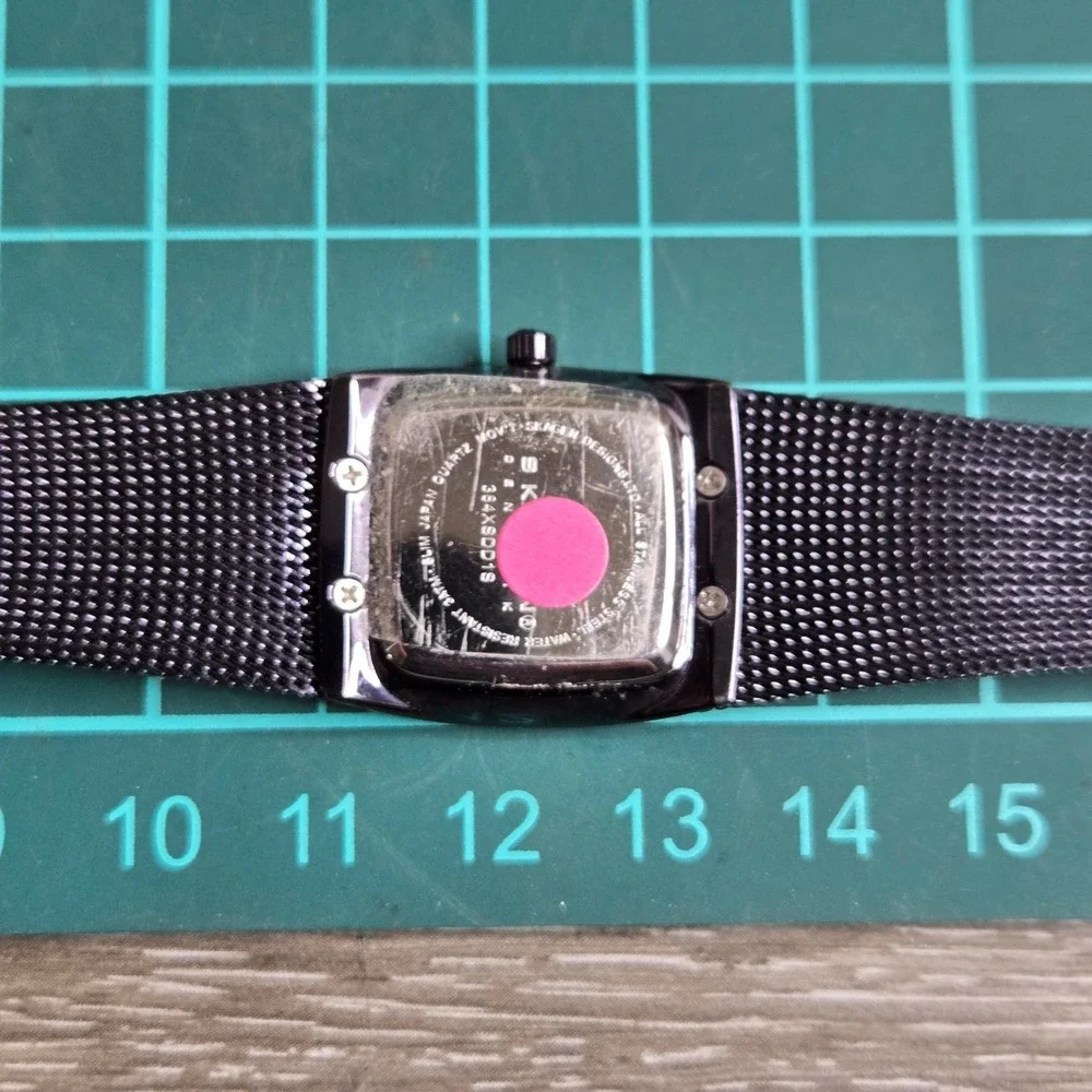 Skagen 384XSDD1S Mother of Pearl Mesh Crystal Bezel Women's Watch for Parts